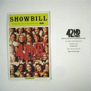 42nd Street Playbill April 2001 Ford Theatre  Michael Cumpsty Kate Levering